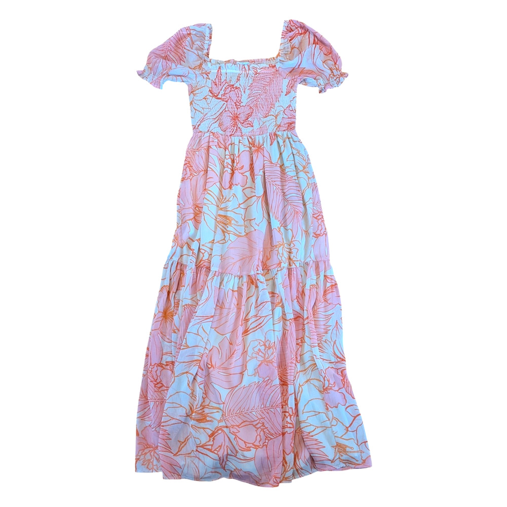 Patrons Of Peace Dress Midi Boho Cottagecore Floral Peasant